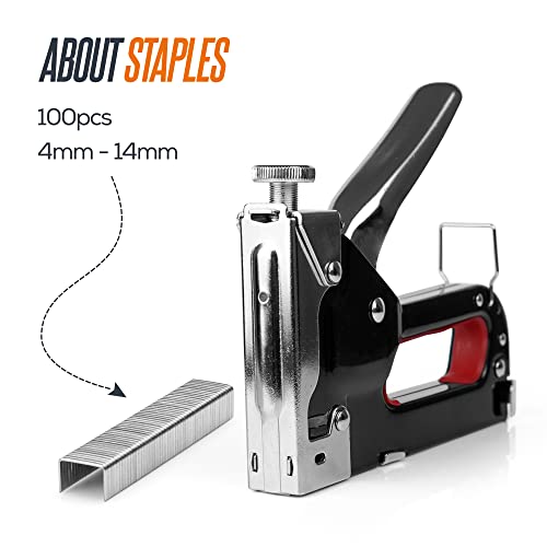 Staple Gun & Nail Gun with Lifting Lip, Black - Image 3