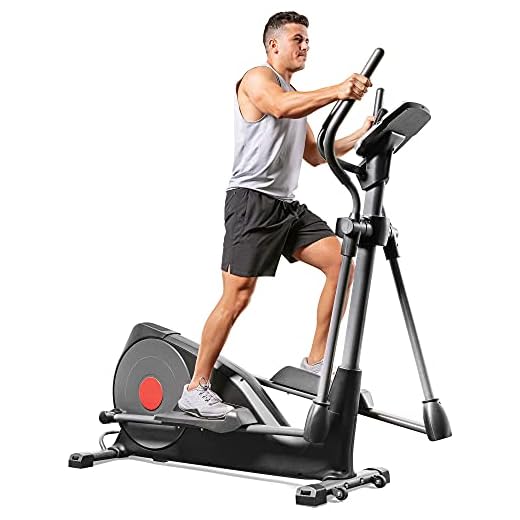 Sunny Health & Fitness Pre-Programmed Elliptical Trainer - SF-E320001, black