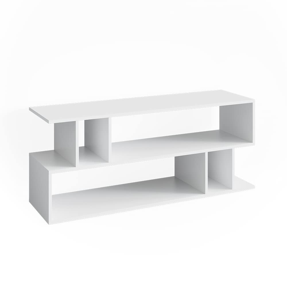scaffetto tv bianco 120x51 cm regolabile