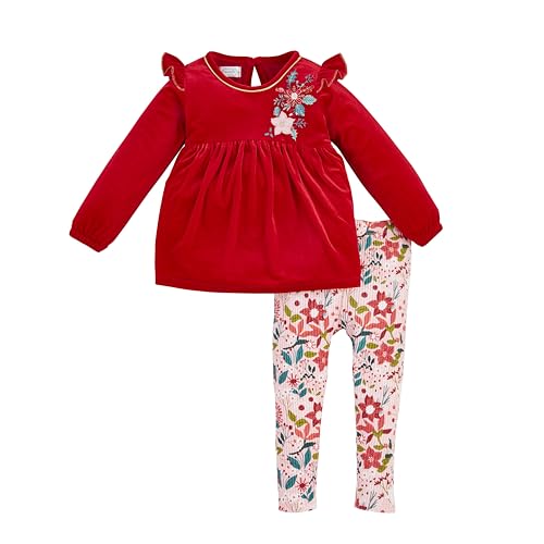 Conjunto de túnica y leggings Mud Pie para niñas en algodón suave