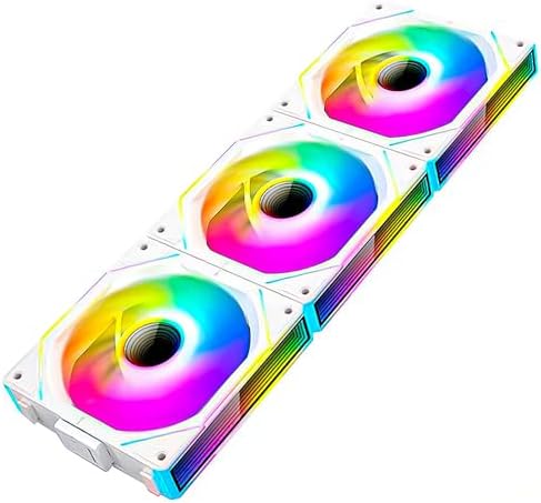 ICOLER PC FAN 120 Reverse fan White Edition Infinity Mirror Module Daisy-Chain 5V ARGB Fans 120mm Triple Pack