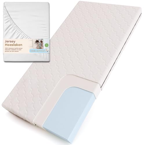 smartwood Kindermatras 90x200 12 cm - Matras voor Kinder met hoeslaken - H2 schuimmatras met Oeko-TEX certificaat - Keerbaar – met wasbare anti-allergene hoes - SmartComfort | Gemaakt in de EU