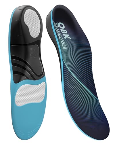 Plantilla Fascitis Plantar, QBK Plantillas Pies Planos, Ofrecen Amortiguación y Soporte, Alivian Juanetes y Dolor de Espalda, Ideales para Estar de Pie y Caminar Durante Largos Períodos, L