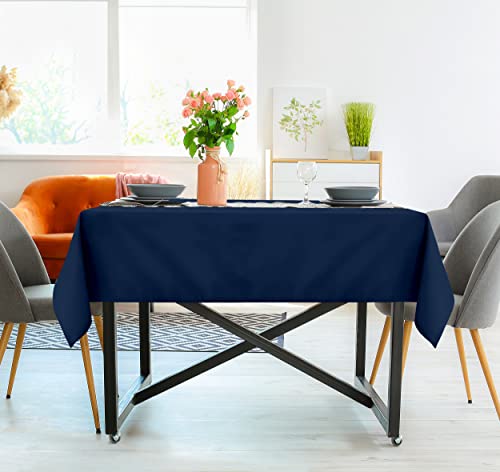 Utopia Kitchen Rectangle Table Cloth 2 Pack(54x54 Inches, Navy Blue), Tablecloth Machine Washable, Polyester Table Cover for Dining, Buffet Parties, Picnics, Events, Weddings and Restaurants by Utopia Kitchen - Image 3