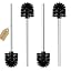 4 Pieces, Diameter 6.5 Cm, Black