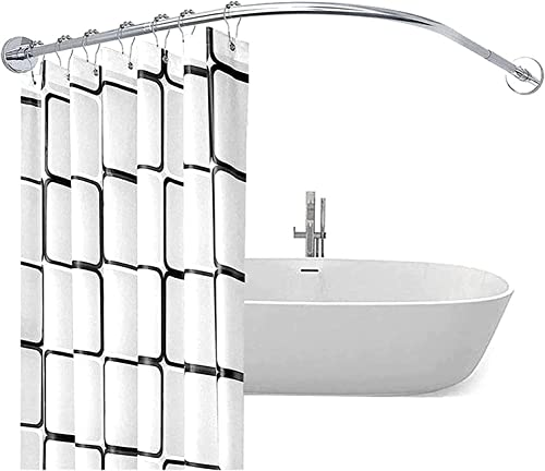 Tringle à rideau de douche incurvée extensible pour optimiser l'espace de la baignoire