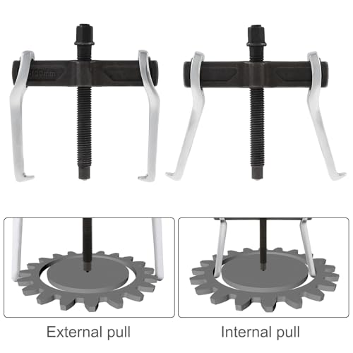 ChgImposs 4 Inch CR-V 2-Jaw Gear Puller, Adjustable Bearing Puller Gears, Reversible Removal Tool for External Internal Pulling, Single Hook Two Claws Puller Tool Separate Lifting Device by ChgImposs - Image 8