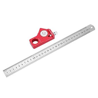 CX300-1 Woodworking Scribing Ruler, 300MM/11.81in Slide Ruler Portable ...