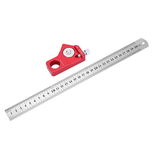 300mm / 12in Portable Scribing Ruler CX300-1 Woodworking Scriber Straight Marking Tool Aluminum Alloy Carpenter Angle Ruler