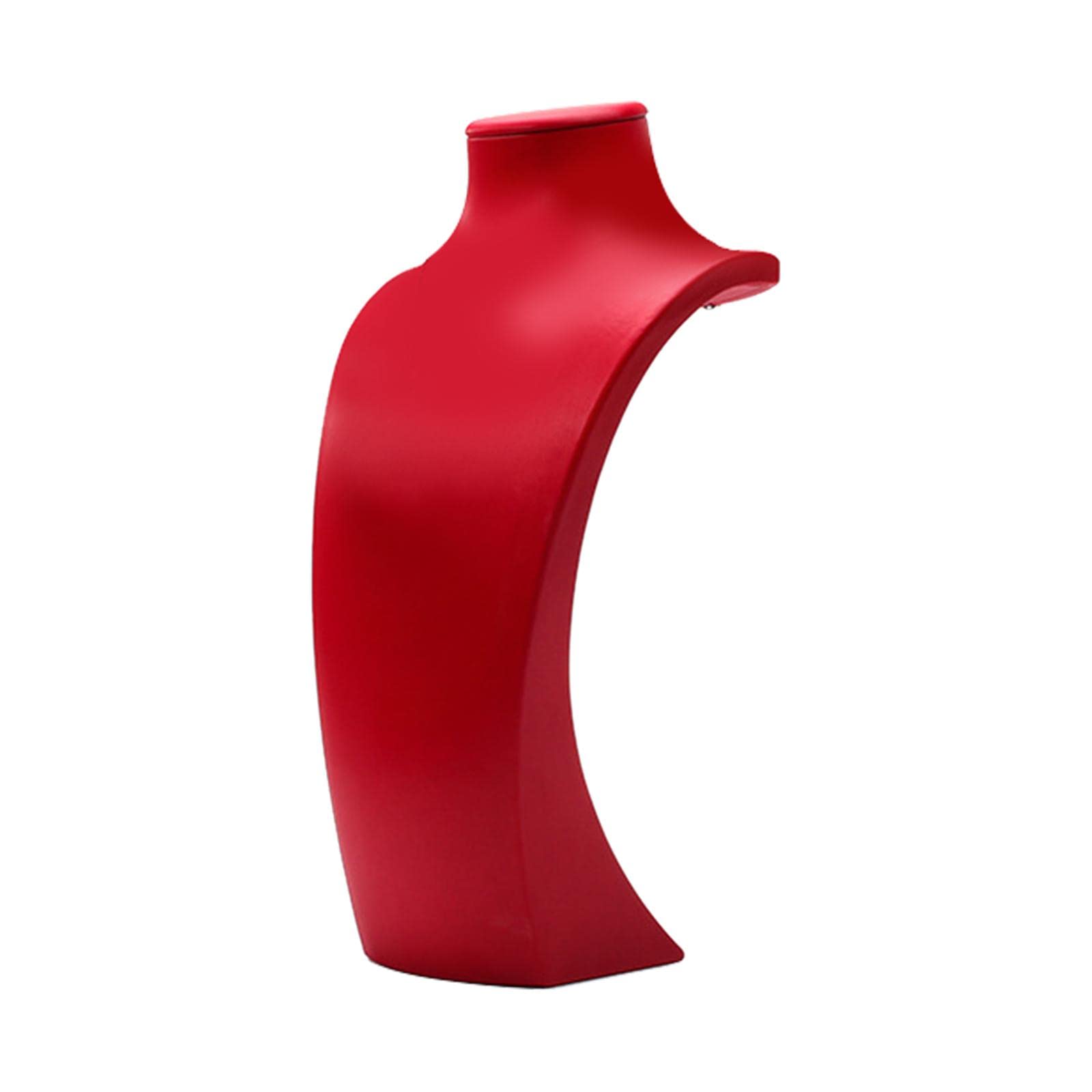 Présentoir colliers rouge 17x33.5 porte-bijou buste pour vitrine et maison