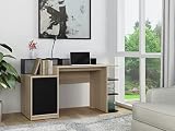 Vente-unique Bureau avec rangements Zacharie - Coloris : chêne et Noir