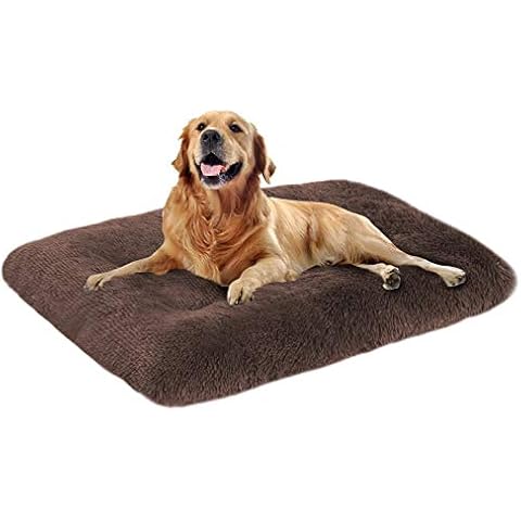 Mirkoo Dog Bed Long Plush Calming Pet Bed, Comfortable Faux Fur Washable Crate Mat with Anti-Slip Backing for Jumbo Large Medium Dogs Cover