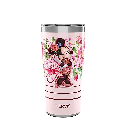 Tervis Disney Minnie Mouse Neo - Vaso aislado floral chino de acero inoxidable