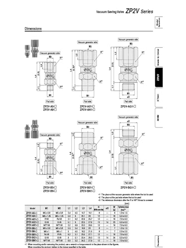 Vanne logique à mandrin à vide ZP2V-BG1W6-10 pour stopper les pertes de vide - 6
