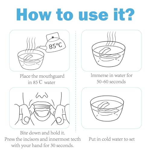 YanBous 2 Piezas Protector Bucal Deportivo, Protector Dental para Deportes, con Caja de Higiene Portátil, para Rugby, Hockey, MMA, Artes Marciales, Kickboxing, Judo, Boxeo (negro rojo/blanco azul) - imagen 3