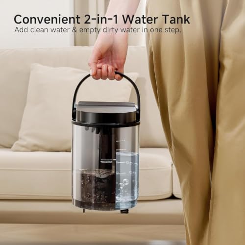 Image of Uwant Portable Carpet Cleaner with Steam& Hot Water 18Kpa Upholstery Cleaner Machine for Pets with Cleaning Tools& Solution Carpet Steam Cleaner for set of 1 Cars,Couch,Furniture