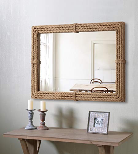 Kenroy Home 60206 Rudy Wall Mirror with Natural Rope Finish, Rustic Style, 41" Height, 28" Width, 2" Depth, Medium - Image 12