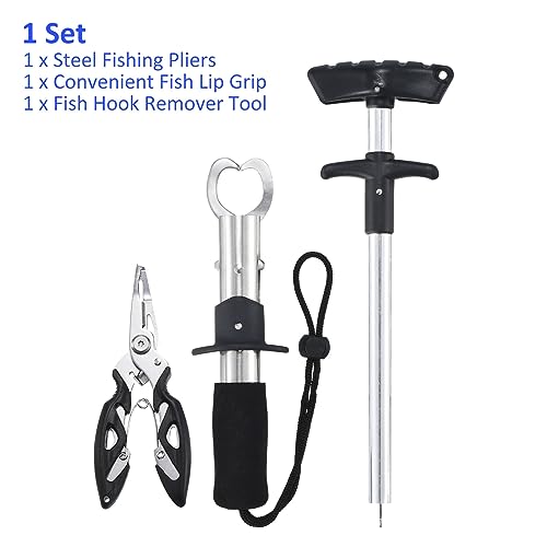 Kit de herramientas de pesca M METERXITY con alicates y extractor de anzuelos 4
