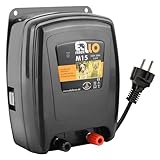 Ellofence Électrificateur clôture électrique 230 V secteur (M15) – Extra puissant & silencieux – Appareil premium pour animaux domestiques et d’élevage – Avec indicateur de contrôle de clôture