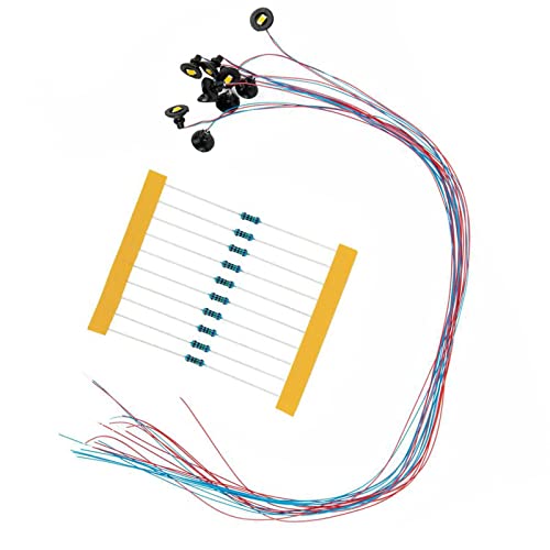 Perfeclan 10 Pièces 1/87 Échelle Train Lampe Miniature Jardin Rue Paysage DIY Décoration Ho Échelle Modèle Lumières, Noir