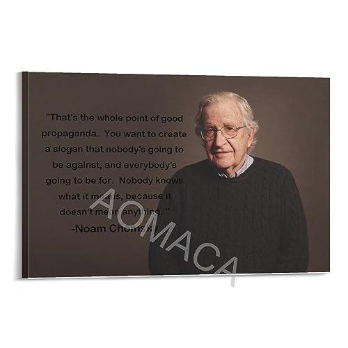 RCIDOS Noam Chomsky Quote Posters (1) Canvas Painting Posters And Prints Wall Art Pictures for Living Room Bedroom Decor 08x12inch(20x30cm) Frame-style