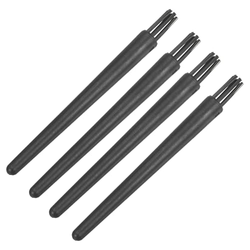 uxcell 4 Pcs Antistatic ESD Brush Portable Plastic Handle Ny