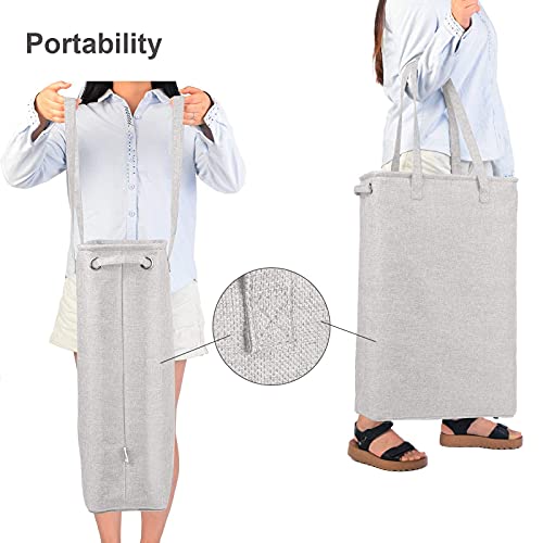 Dyd Slim Laundry Basket With Handles Collapsible Linen Hampers For Bedroom Storage Built-In Lining With Detachable Brackets Well-Holding Foldable Laundry Hamper For Toys Clothing Organization #TOP3