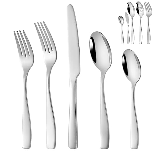 45 Pieces 18/10 Stainless Steel Flatware Set for 8, Heavy