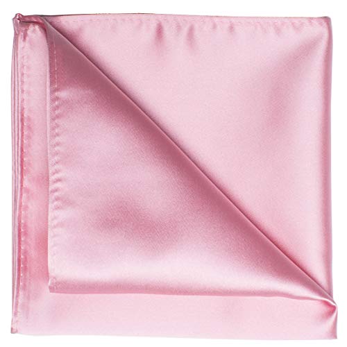 Image of KissTies 6PCS Satin Pocket Square Plain Color Handkerchief Gift Set