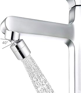 Waternymph Solid Brass Kitchen Sink Aerator - Big Angle Swivel Faucet Tap Aerator Dual-Function 2 Sprayer - Swivel - 22mm Female Thread - Polished Chrome(FM22)