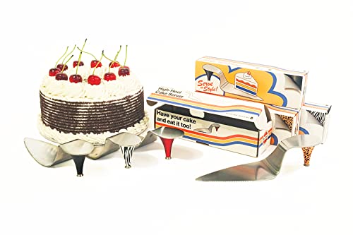 Wild Eye Designs High Heel Stainless Steel Cake Server With Detachable Heel, Black - Fashionable And Elegant, Comes With A Decorative Giftable Box/Perfect For Gifting #TOP6