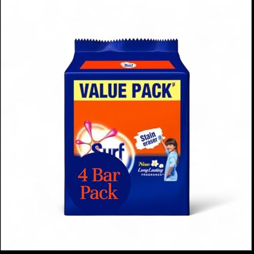 Image of Super Value Pack Detergent Bar, 200g. Pack Of 4 + 1 Laundry Brush