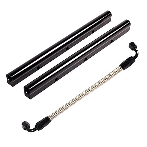 Poseng Ls Intake Manifold With 102Mm Throttle Body Fuel Rails Kit Replacement For Chevy 4.8 5.3 6.0 6.2 Ls Ls1 Ls2 Ls6 Sheet Metal Al Fabricated Black #TOP4