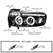 SPEC-D TUNING Projector Headlights Black Compatible with 1994-2001 Dodge Ram 1500/2500/3500, Left + Right Pair Headlamps Assembly