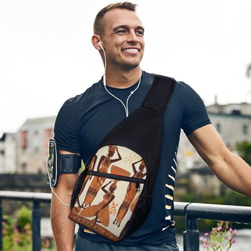 Sling Bag para mujer y hombre mochila pequeña crossbody tribal miniatura 6