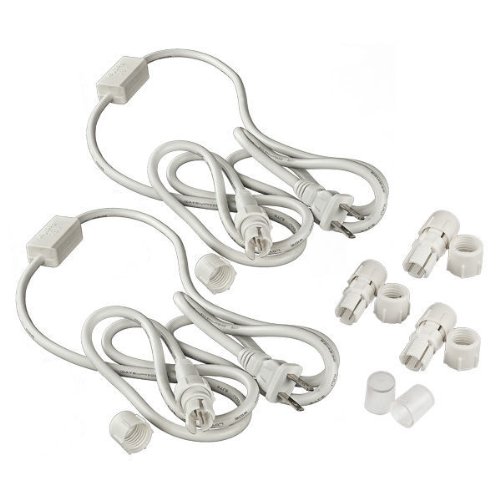 3/8 in. LED Rope Light Accessory Kit - Includes (2) 6 ft. Rectifier Power Cords (3) Connectors (2) End Caps - 2 Wire - FlexTec M634