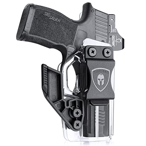 WARRIORLAND IWB Clear Holster with Claw Fits Sig Sauer P365 XL Pistol, Inside Waistband Concealed Carry, Adj. Cant & 'Posi-Click' Retention, Right Hand