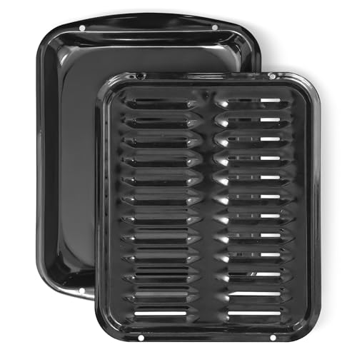 Comparison: Best Broiler Pan For Oven 5 Broiler Pan for Oven Nonstick Porcelain Coated - 16.75” x 12.75” Frigidaire 5304494997 Replacement Broiling Pan for Oven With Rack For up to 550° F - Broiler Pans Circulate Heat and Drains Fat