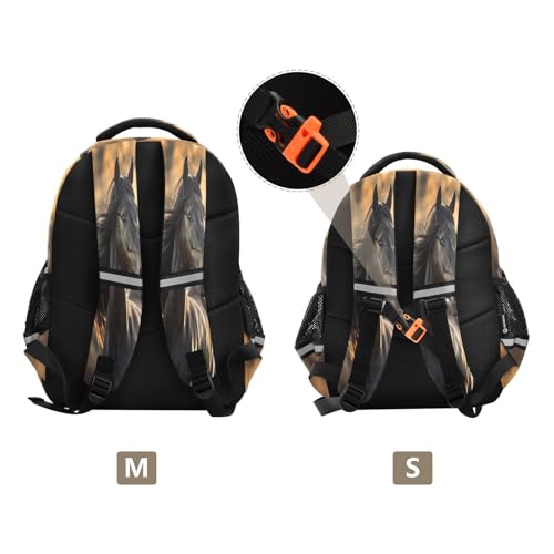 Mochila infantil ergonómica de 15 pulgadas y diseño de caballo 3