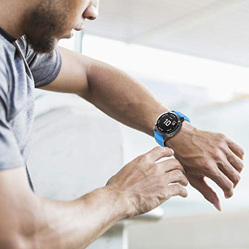 Image of ANCOOL Compatible with Fenix 6X /7X Band 26mm Quickfit Soft Silicone Watch Band Replacement for Fenix 5X /Fenix 8 51mm /Fenix 5X Plus /Fenix 3 /Fenix 6X Pro /Descent Descent MK2i Smartwatches (Blue)