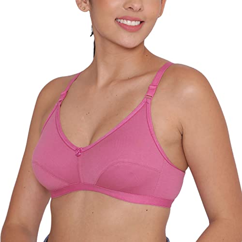Image of INKURV Everyday Bra for Women's and Girls | Non Padded | Non Wired | Full Coverage Bra in Rich Cotton Fabric - Paris | Combo of 2 |