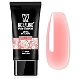 ROSALIND 2 oz Poly Nail Gel Millennial, Pink Poly Extension Gels Jelly Color Builder Pink Gel Quick Building Acrylic Nails Poly Extension Thickening Nail Art Trendy Beauty