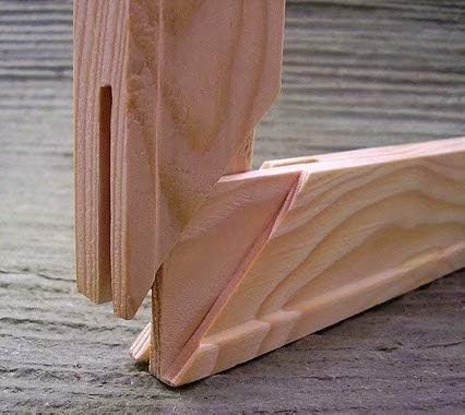 Tonzom 24 inches (60cm) Wood Bars Canvas Stretcher with Thumb Tacks for Oil Painting and Paint by Numbers (2 Strips)