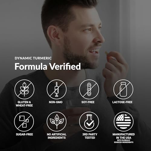 Image of Stonehenge Health Dynamic Turmeric Curcumin with Ginger - High Potency - 1,650 mg Turmeric with 95% Curcuminoids & BioPerine, 90 Vegetarian Capsules