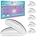 GMS Optical® 1.8mm Anti-Slip Adhesive Contoured Soft Silicone Eyeglass Nose Pads with Super Sticky Backing for Glasses, Sunglasses, and Eye Wear - 5 Pair (Clear)