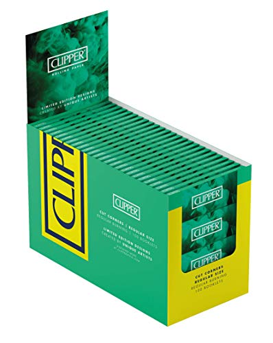 Clipper Short Papers Green/Green- Cut Corners - 100 Booklets per Pack - 17.50g/m2