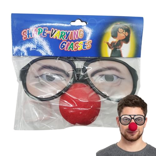 Obesntln Gafas divertidas para hombres y mujeres, gafas de ojos divertidas | Gafas masculinas y femeninas para rellenos,Juguete de diseño realista para fiestas de cosplay, pescado de abril,