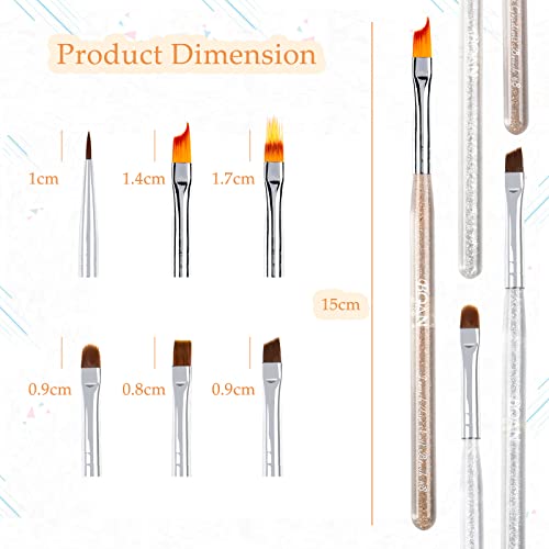 Bqan Nail Art Brushes Set, 6Pcs Nail Art Design Pen Painting Tools, With Nail Extension Gel Brush, Builder Gel Brush, French Nail Brush And Nail Ombre Brush For Manicure Salon Diy At Home #TOP1