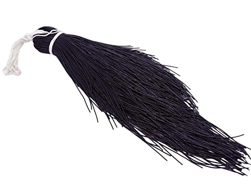 Hilo decorativo de bullions bordados negro con purl rugoso de 100 gramos miniatura 1