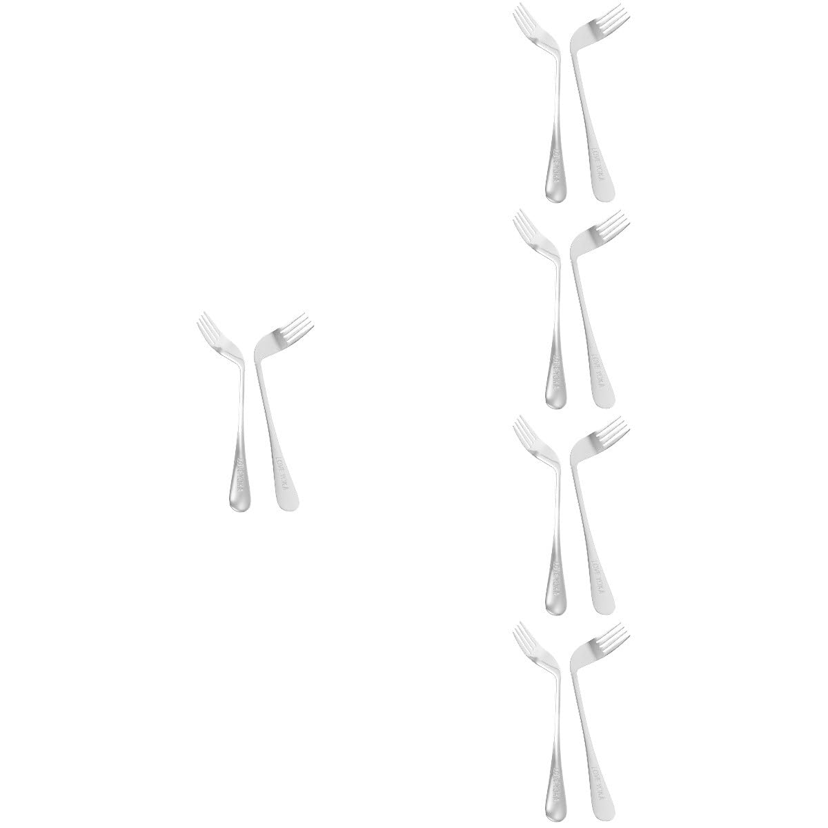 Mobestech 10piezas Cubiertos Ergonómicos Para Mayores De Tenedores Curvados Para Facilitar La Alimentación De Pacientes Cama Utensilios De Mesa Angulados y Adaptados Para Discapacitados